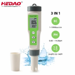 China 3 in 1 PH EC Temp water quality tester without backlight company