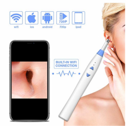 China Wireless WiFi Ear Camera Ear Otoscope with 6 Adjustable Ear Inspection Scope For Android ios ipad  Wireless WiFi Ear Camera Ear Otoscope with 6 Adjustable Ear Inspection Scope For Android ios ipad  company