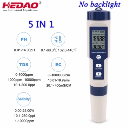 China 5 In 1 PH TDS EC Salinity Temperature Tester without backlight EZ9909N 5 In 1 PH TDS EC Salinity Temperature Tester without backlight EZ9909N company