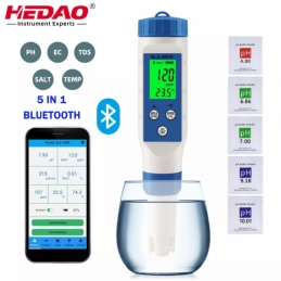 China 5 IN 1 HEDAO  Bluetooth PH/TDS/EC/TEMP(℃/℉) /Salinity meter BLE-9909 5 IN 1 HEDAO  Bluetooth PH/TDS/EC/TEMP(℃/℉) /Salinity meter BLE-9909 company