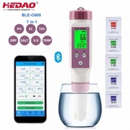 China 7 IN 1 HEDAO Bluetooth pH TDS EC ORP salinity SG Temperature PH Meter BLE-C600 7 IN 1 HEDAO Bluetooth pH TDS EC ORP salinity SG Temperature PH Meter BLE-C600 company