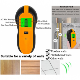 China Stud Center Detector Stud Finder, 3-in-1 Wall Detector, Metal and AC Live Wire Detector  company