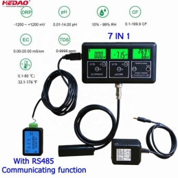 China RS485 communicating function 7 in 1  pH/ CF /EC/ TDS /ORP /Humidity/ Temp meter  company