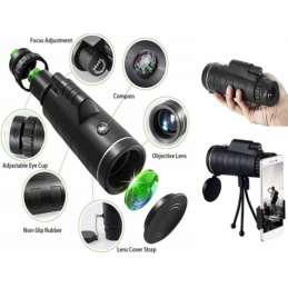 China 40X60 high-definition mini night vision prism monocular telescope with mobile phone clip tripod   40X60 high-definition mini night vision prism monocular telescope with mobile phone clip tripod   company
